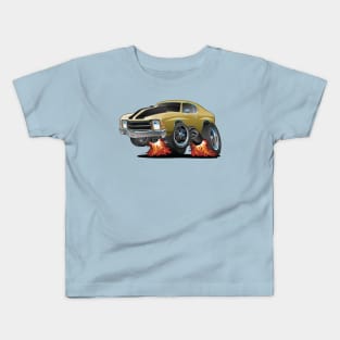 Classic American Seventies Muscle Car Cartoon Kids T-Shirt